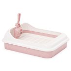 Лоток туалет для кошек Лекси, c бортиком, сеткой и совком, ALTA, Розовый (упаковка 14 шт.)