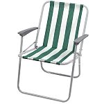 Кресло складное КС4 зелено-белые полоски