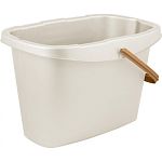 Ведро прямоугольное Wood 13л, сливочный/бук (упаковка 14 шт.)