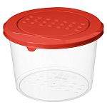 Контейнер для продуктов Asti круглый 0,8л Красный (упаковка 22 шт.)