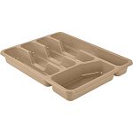 Лоток для столовых приборов Plast Team 330х260х43 мм шоколадный мокко (упаковка 36 шт.)