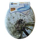 Сиденье для унитаза МЯГКОЕ с рисунком (17) Одуванчик (упаковка 17 шт.)