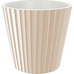 Горшок для цветов InGreen Sand D160мм, 2л c дренажной вставкой молочный шоколад