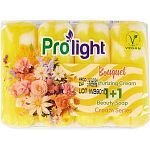 Мыло туалетное с увлажняющим кремом PROLIGHT 1+1 Букет, 4Х80 гр. (эко-пак)