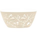 Горшок для цветов Plast Team Butterflies 4 л 300х150 мм овальный 296х152х149 мм молочный туман (упак