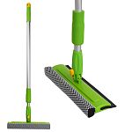 Окномойка Умничка с поворот.насадкой 25см, алюм.телескоп.ручка, длина 120см (50) зеленая (упаковка 5