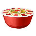 Миска Bergamo 3л с крышкой с декором Сицилия Красный (упаковка 24 шт.)