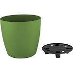 Горшок с дренажной вставкой InGreen Vienna D250мм, 9л, круглый, оливковый (упаковка 10 шт.)