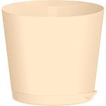 Горшок для цветов Oregano D200 мм, 4л с прикорневым поливом (светло-бежевый) (упаковка 12 шт.)