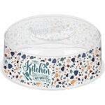 Крышка для СВЧ Bergamo D250мм с декором Терраццо, Бесцветный