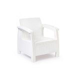 Кресло Ротанг-плюс 730х700х790мм (белый) (без подушки)