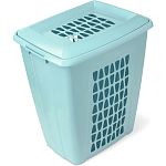 Корзина для белья Молетта прямоугольная 45л с крышкой бирюзовая С701БИР (упаковка 5 шт.)