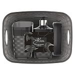 Набор для ванной комнаты Glam 4 предмета (графит)