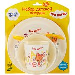 Набор детской посуды Lalababy Три Кота Обучайка (тарелка, миска, стакан и ложка) (упаковка 8 шт.)