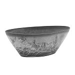 Кашпо МИКРИТ овальное 3,4л серый слайн (упаковка 10 шт.)