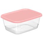 Контейнер для продуктов прямоугольный 1,5л (розовый) (упаковка 20 шт.)