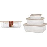 Набор контейнеров для продуктов Sugar&Spice Vanilla (0,18л + 0,5л +1л) с гибкой крышкой ла (упаковка