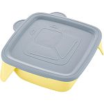 Тарелка детская Play with Me Teddy с мягкой крышкой серое пёрышко 450 мл (упаковка 12 шт.)