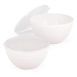 Набор чаш Оазис 2,5л и 4л с крышкой, Белый (упаковка 12 шт.)