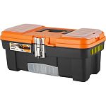 Ящик для инструментов Blocker Expert 16 с металлическим замком черный/оранжевый