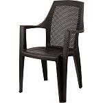 Кресло Decorona DeVeranda садовое 580x625x880 мм, квадратная сетчатая спинка, горький шоколад (упако