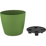 Горшок с дренажной вставкой InGreen Vienna D210мм, 5л, круглый, оливковый (упаковка 6 шт.)