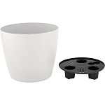 Горшок с дренажной вставкой InGreen Vienna D160мм, 2л, круглый, белоснежный жасмин (упаковка 12 шт.)