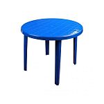 Стол круглый (900х900х750)  (синий)