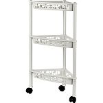 Этажерка Keeplex Light на колесиках трехсекционная угловая 38,3х22,2х69см белое облако (упаковка 10