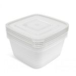 Контейнер для продуктов (СВЧ) Унико квадратный 1,4л набор 4шт. С218 (упаковка 12 шт.)