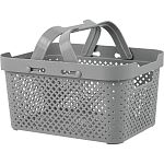 Корзинка для хранения с ручками Plast Team Stockholm, 5 л серый шторм (упаковка 8 шт.)