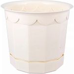 Горшок для цветов с поддоном 6,4л (d 250, h 215мм)(молочный) (упаковка 24 шт.)