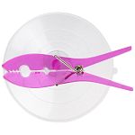 Набор из 2 крючков, Прищепки, пластик, на присосках, HS-1 (упаковка 12 шт.)