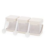 Набор емкостей для сыпучих продуктов 1,2л, на подставке, Бежевый (упаковка 9 шт.)