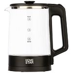Чайник Homestar HS-1008 (1,8л), стекло, черный