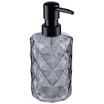 Дозатор для жидкого мыла CRYSTALITE (стекло), цвет: серый