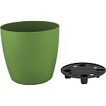 Горшок с дренажной вставкой InGreen Vienna D250мм, 9л, круглый, оливковый (упаковка 10 шт.)