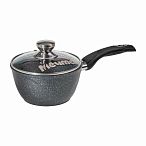 Ковш 1.7л с несъемной ручкой и стеклянной крышкой АП Гранит ультра 82803