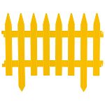 Забор декоративный GOTIKA желтый (4 секции)