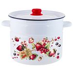 Кастрюля эмал цил Ягодки 9,0л ТМ Appetite