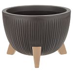 Кашпо ПЕТАЛИС D250мм 4,2л коричневый ротанг (упаковка 4 шт.)