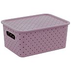 Корзинка Береста 3л 235х173х105мм с крышкой (сирень)