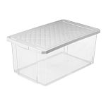 Ящик для хранения Rambai 12л, 402х250х180мм (светло-серый) (упаковка 4 шт.)