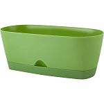 Горшок овальный InGreen Amsterdam для суккулентов, 25 см оливковый (упаковка 6 шт.)