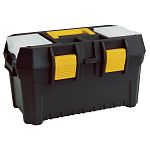 Ящик для инструментов Saturn 16,5, 420х250х230мм с органайзером и вставкой (черный) (упаковка 9 шт.)