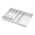 Лоток для столовых приборов раздвижной Смарт, Белый С424БЕЛ (упаковка 12 шт.)