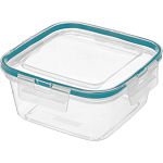 Контейнер для продуктов герметичный квадратный 0,8л с защелками (бесцветный) (упаковка 28 шт.)