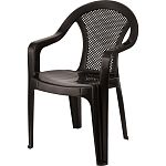 Кресло Decorona DeVeranda садовое 540x535x785 мм, круглая сетчатая спинка, горький шоколад (упаковка