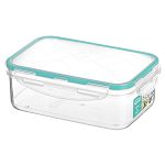 Контейнер для продуктов Modena прямоугольный 1л с защелками Бесцветный (упаковка 12 шт.)