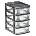 Универсальный бокс средний (4 секции) Графитовый